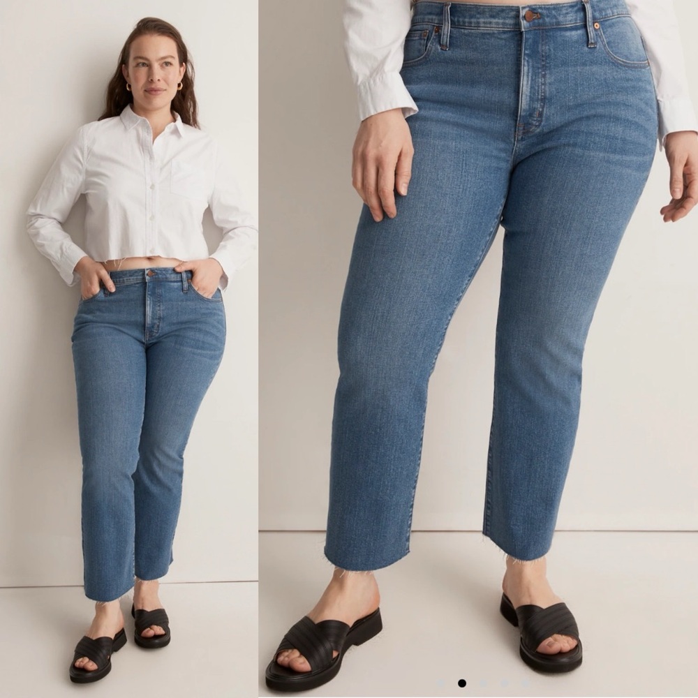Madewell Mid Rise Kick Out Crop Jeans Color cherryville wash size 31 NI962‎